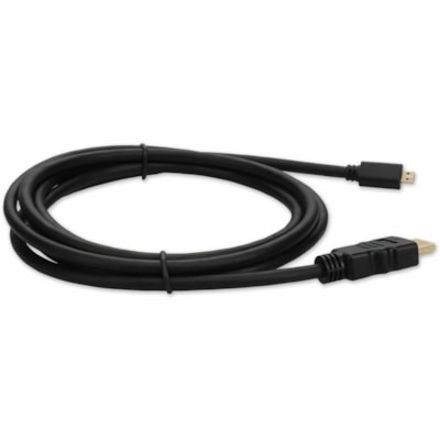 AddOn 3ft HDMI 1.4 Male to Micro-HDMI 1.4 Male Black Cable For Resolution Up to 4096x2160 (DCI 4K) - 3 ft (0.91 m) HDMI A/V Cable for Audio/Video Device, TV, Cellular Phone - First End: 1 x HDMI Digital Audio/Video - Male - Second End: 1 x Micro HDMI Type D Digital Audio/Video - Male - Black  CABL 