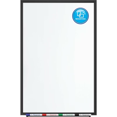 Quartet - Dry Erase Board Premium DuraMax - largeur de 96 po (2438,40 mm) x hauteur de 48 po (1219,20 mm) - Surface Blanc Porcelaine - Frame Noir Aluminium - Rectangle - Horizontale/Verticale - Magnétique - 1 / chaque PORCELAIN CLASSIC PREMIUM BLACK FRAME