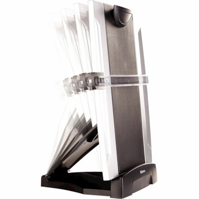 Office Suites(tm) Desktop Copyholder with Memo Board - 15" (381 mm) Height x 10.25" (260.35 mm) Width x 6" (152.40 mm) Depth - Black, Silver BOARD TILTS UP OR DOWN HOLDS UP TO 150 SHEETS DRY ERASE