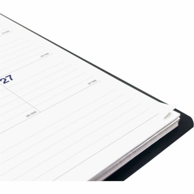 Blueline 2026 Net Zero Carbon 14-Month Planner - December to January - 9-1/4" x 7-1/4" - Black - Bilingual - Monthly - 14 Month - December 2025 to January 2027 - 1 Month Double Page Layout - 7 1/4" (184.15 mm) x 9 1/4" (234.95 mm) Sheet Size - Twin Wire - Black - Paper - Holiday Listing, Moon Phases  