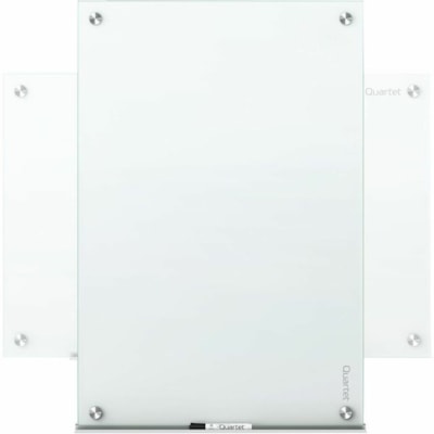 Quartet - Tableau effaçable à sec Infinity - largeur de 96 po (2438,40 mm) x hauteur de 48 po (1219,20 mm) - Surface Blanc En verre trempé - Horizontale/Verticale - Magnétique BLANC 