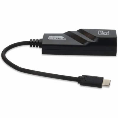 AddOn USB C 3.1 Male to RJ-45 Female Black Adapter - RJ-45/USB Data Transfer Cable for MacBook, Notebook, Computer - First End: 1 x USB 3.1 Type C - Male - Second End: 1 x RJ-45 Network - Female - Black  CTLR 