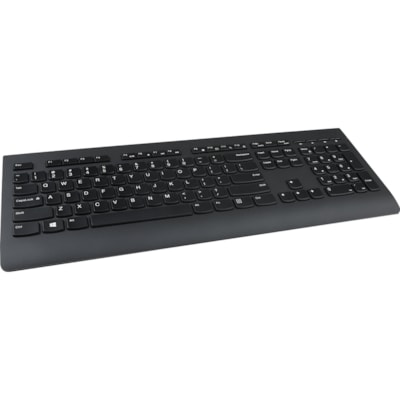 Lenovo Professional Wireless Keyboard and Mouse Combo - USB Wireless RF 2.40 GHz Keyboard - English (US) - Black - USB Wireless RF Mouse - Laser - 1600 dpi - Scroll Wheel - Black - Media Center Hot Key(s) - Symmetrical - AA - Compatible with PC SE 