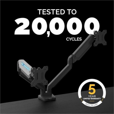 Fellowes Platinum Series Dual Monitor Arm - 2 Display(s) Supported - 46" Screen Support - 40 lb (18143.69 g) Load Capacity - 1 Each DESK MOUNT 