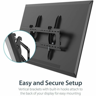 StarTech.com Flat Screen TV Wall Mount - Tilting - For 32" to 75" TVs - Steel - VESA TV Mount - Monitor Wall Mount - Save space by mounting a television to your wall with easy +15 / -15 degree tilt for ideal viewing - Flat-Screen TV Wall Mount for 32 to 75" LCD / LED / Plasma TV - Fits curved TVs -   MNT 