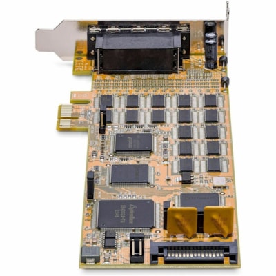 StarTech.com 16 Port PCI Express Serial Card, Low-Profile, High-Speed PCIe Serial Card with 16 DB9 RS232 Ports, TAA - Add 16 RS232 serial ports (DB9) to your low or full-profile computer, through a PCI Express slot - 16-Port PCI Express Serial Card - Low-Profile - High-speed PCIe serial card with 16 ) to your low or full-profile computer  through a