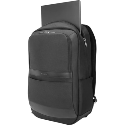 Targus CitySmart TSB893 Carrying Case Rugged (Backpack) for 12" to 16" Notebook - Gray - Weather Resistant Base - Mesh Body - Shoulder Strap, Trolley Strap, Handle - 18.39" (467.11 mm) Height x 12" (304.80 mm) Width x 6" (152.40 mm) Depth - 6.34 gal (24000 mL) Volume Capacity 10" TABLET SECTION. BLACK SLIM  LIGHT WEIGHT COMFORT DES