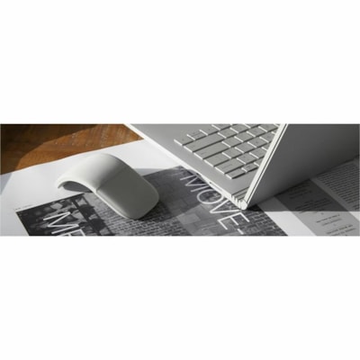 Microsoft - Souris Arc Touch FHD-00001 - Technologie Blue Track - Sans fil - Bluetooth - Gris Clair - 2 Bouton(s) r gris couleur ss  Bluetooth
