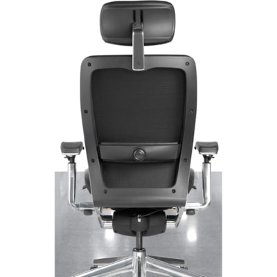 Nightingale - Fauteuil fonctionnel de direction à dossier mi-haut IC2 - Seat Color Noir - Back Color Noir - Dossier mi-dos - 5 branches Base - Accoudoir - 1 chaque MID BACK EXECUTIVE CHAIR ALL MESH