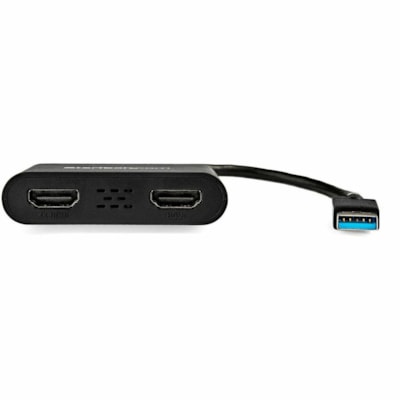 StarTech.com USB 3.0 to Dual HDMI Adapter, USB to 2x HDMI Monitor Converter for Windows (no support for macOS/ChromeOS/Linux) - TAA - Windows only; No support for macOS, ChromeOS or Linux - Works w/ Windows X86/X64/ARM (Intel, AMD, Snapdragon X Copilot+ PC) - Connect your computer to 2x HDMI monitor  