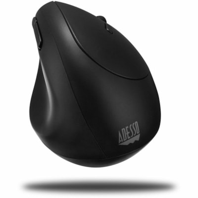Adesso Tru-Form Wireless Ergo Mini Keyboard & Mouse - USB Membrane Wireless RF Keyboard - 87 Key - English (US) - Black - USB Wireless RF Mouse - Optical - 1600 dpi - Scroll Wheel - QWERTY - Black - Play/Pause, Stop, Forward, Volume Up, Volume Down, Mute, Skip Backward Hot Key(s) - Right-handed - AA  
