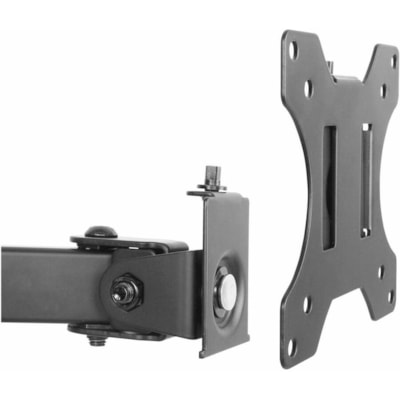 Manhattan 461542 Desk Mount for Monitor, LCD Monitor, Display, TV, Display Screen, LCD Display - Black - Height Adjustable - 1 Display(s) Supported - 10" to 32" Screen Support - 17.64 lb (8000 g) Load Capacity - 75 x 75, 100 x 100 - VESA Mount Compatible - Steel, Cast Metal - 1 unt with Double-Link Swing Arm  Holds One 13in to 3