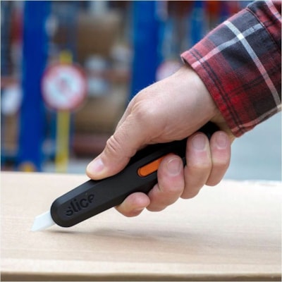 Slice Manual Utility Knife - Zirconium Oxide Blade - 0.83" (21.08 mm) Height x 1.40" (35.56 mm) Width x 6.06" (153.92 mm) Length - Ambidextrous, Durable, Handle, Lanyard Hole, Long Lasting, Retractable, Lockable Blade, Sturdy, Portable, Lightweight, Rust Resistant, ... - Polyoxymethylene (POM), Glas HANDLE TYPE-5 POSITION 