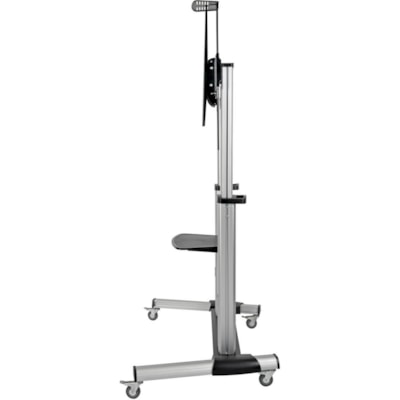 Tripp Lite series Mobile Flat-Panel Floor Stand - 60" - 100" TVs and Monitors, Heavy-Duty - Up to 100" Screen Support - 220 lb (99790.32 g) Load Capacity - 46.02" (1168.91 mm) Height x 44" (1117.60 mm) Width x 27.60" (701.04 mm) Depth - Floor Stand - Aluminum, Steel - Black, Silver - Heavy Duty  2PST 