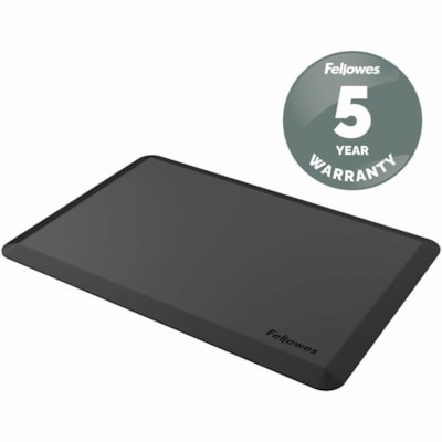 Fellowes - Tapis anti-fatigue de bien-être - Sol - largeur de tapis 36 po (914,40 mm) x profondeur de tapis 24 po (609,60 mm) x épaisseur de tapis 0,750 po (19,05 mm) - Rectangulaire - Noir - 1 chaque AIDE A PRÉVENIR FATIGUE BORDS BISEAUTÉS