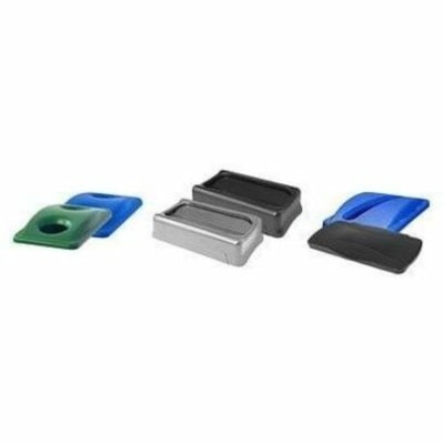 Rubbermaid Commercial Slim Jim Swing Lid Gray - Rectangular - Resin, Plastic - Gray FITS SLIM JIM CONTAINER 