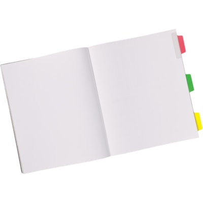 Avery® UltraTabs Repositionable Margin Tabs - 48 Tab(s) - 1" (25.40 mm) Tab Height x 2.50" (63.50 mm) Tab Width - Green Film, Clear Paper, Yellow, Red, Blue Tab(s) - 48 / Pack PK/48  TWO SIDED  WRITABLLE 