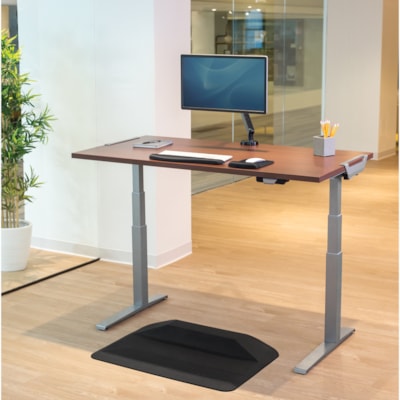 Fellowes High-Pressure Laminate Desktop - Mahogany Rectangle, High Pressure Laminate (HPL) Top - 220 lb (99.79 kg) Capacity - 60" (1524 mm) Table Top Length x 30" (762 mm) Table Top Width x 30" (762 mm) Table Top Depth x 1.1" (28.70 mm) Table Top Thickness - Assembly Required - Mahogany - 1 Each  - Mahogany 