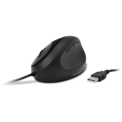 Kensington Pro Fit Ergo Wired Mouse - Cable - Black - USB - 3200 dpi - 5 Button(s)  WRLS 