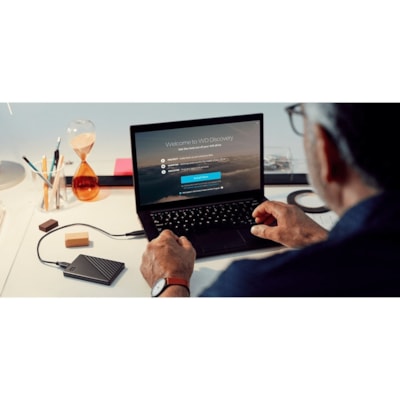 WD My Passport WDBPKJ0050BBK-WESN 5 TB Portable Hard Drive - External - Black - USB 3.0 - 256-bit Encryption Standard - 3 Year Warranty - Retail  EXT 