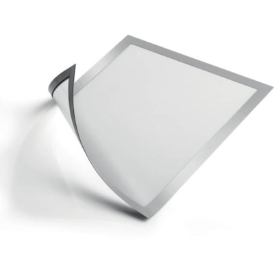 DURABLE - Porte-panneau Duraframe - Holding Width 5,50 po (139,70 mm) x Holding Height 8,50 po (215,90 mm) - Magnétique, Résistant aux rayures, Robuste - Plastique - Argenté - 2 / emballage MAGNÉTIQUES DEMI-LETTRE ARGENT PAQUET DE 2