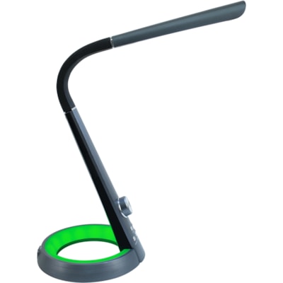 Royal Sovereign LED Desk Lamp with USB and Night Light - RDL-110U - 22" (558.80 mm) Height x 7" (177.80 mm) Width - 8 W LED Bulb - 450 lm Lumens - ABS - Desk Mountable - Black, Titanium Gray - for Desk WITH USB & NIGHTLIGHT BLACK & TITANIUM GREY