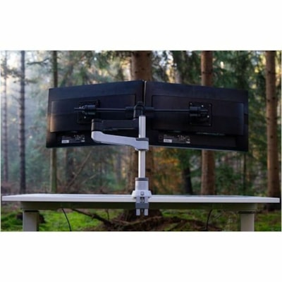 R-Go Zepher 4 Mounting Arm for Monitor - Black - Height Adjustable - 2 Display(s) Supported - 17" to 32" Screen Support - 17.64 lb (8000 g) Load Capacity - 75 x 75, 100 x 100 - VESA Mount Compatible - Aluminum ount fitting screens up to 26 and 18lbs in weight