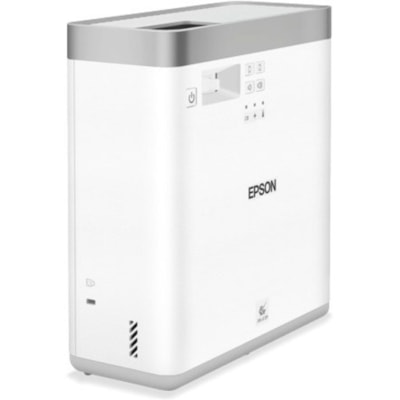 Epson EF-100 LCD Projector - 16:10 - White, Silver - 1280 x 800 - Front, Rear - 12000 Hour Normal Mode - 20000 Hour Economy Mode - HD - 2000 lm - HDMI - USB  PROJ 