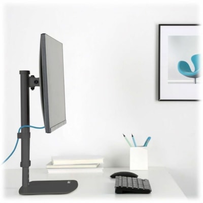Tripp Lite series DDV1727S Single-Display Monitor Stand, 17" to 27" Monitors - Up to 27" Screen Support - 13.23 lb (6000 g) Load Capacity - 21.26" (540 mm) Height x 12.60" (320 mm) Width x 7.87" (200 mm) Depth - Desktop, Tabletop, Freestanding - Powder Coated - Steel - Black  MNT 