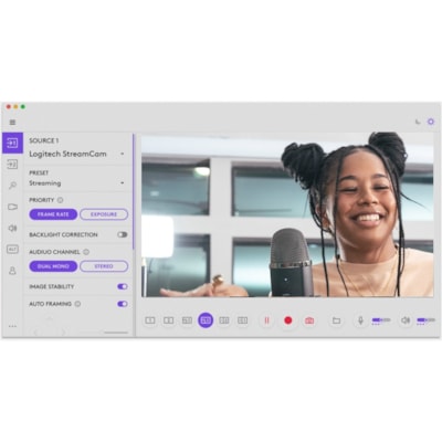 Logitech - Webcam StreamCam - 60 fps - Blanc - USB 3.1 - 1920 x 1080 Vidéo - Autofocus - 78° Angle - Microphone - Pour Ordinateur, Moniteur  