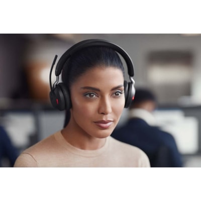 Jabra Evolve2 65 Headset - Microsoft Teams Certification - Stereo - Wireless - Bluetooth - 98.4 ft (30 m) - Over-the-head - Binaural - Supra-aural - Black TEREO BLK 