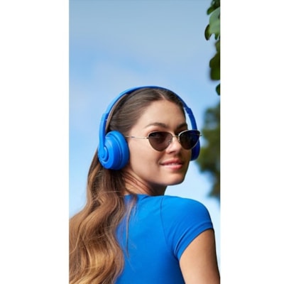 Skullcandy Cassette Wireless On-Ear Headphones - Stereo - AUX - Wired/Wireless - Bluetooth - 30 Ohm - 20 Hz to 20 kHz - Over-the-head - Binaural - Circumaural - Cobalt Blue EADPHONES 