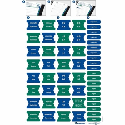 Blueline 2026 MiracleBind CoilPro 16-Month Monthly Planner - September to December - 11" x 9-1/16" - Black - Bilingual - 16 Month - September 2025 to December 2026 - 1 Month Double Page Layout - 9 1/16" (230.12 mm) x 11" (279.40 mm) Sheet Size - Twin Wire - Black - Paper - Note Page, Repositionable,  