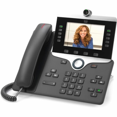 Cisco 8845 IP Phone - Refurbished - Corded - Corded - Bluetooth - Wall Mountable - Charcoal  - VoIP - 2 x Network (RJ-45) - PoE Ports  PERP 