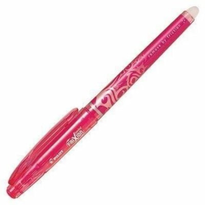 FriXion Gel Pen - 0.5 mm (0.02") Extra Fine Needle Pen Point - Refillable - Pink, Purple, Turquoise, Lime Green Ink - Gel-based - Turquoise, Purple, Pink, Lime Green Barrel - Rubber Tip - 4 / Pack ERASABLE ROLLING BALL 0.5MM WRITE-ERASE-REWRITE