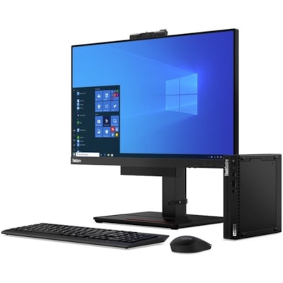 Lenovo ThinkCentre M75q Gen 2 11JJ000GCA Desktop Computer - AMD Ryzen 3 4350GE - 4 GB - 1 TB HDD - Tiny - Raven Black - Windows 10 Pro 64-bit - French Keyboard - IEEE 802.11ac - 65 W B 1X1TB FR 