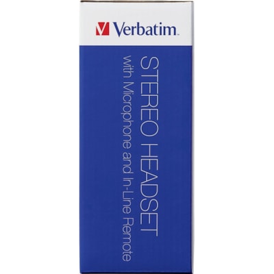 Verbatim Stereo Headset with Microphone and In-Line Remote - Stereo - USB Type A - Wired - 32 Ohm - 20 Hz to 20 kHz - Over-the-head - Binaural - Circumaural - 6.6 ft (2 m) Cable - Omni-directional Microphone WIRED W/MIC & IN-LINE REMOTE 