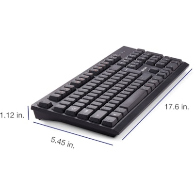 Verbatim Wireless Keyboard and Mouse - USB Type A Wireless Bluetooth 2.40 GHz Keyboard - USB Type A Wireless Mouse - Optical - 1000 dpi - Multimedia Hot Key(s) - Symmetrical - AA, AAA - Compatible with Windows, Mac - 1 Each KEYBOARD AND MOUSE SET 2.4GHZ WIRELESS CONNECTION