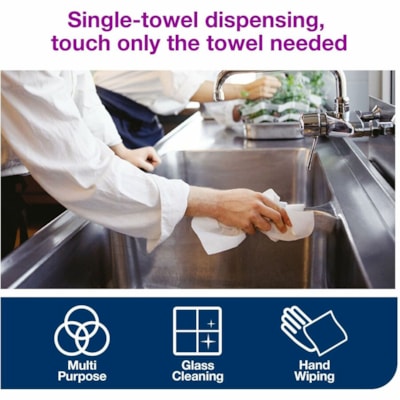 TORK Centerfeed Paper Towel White M2 - 2 Ply11.82" (300.23 mm) Length - 600 Sheets/Roll - 7.80" (198.12 mm) Roll Diameter - 2.90" (73.66 mm) Core - White - Fiber - 6 / Carton WHITE 2-PLY 7.6"X492' 500 SHEETS/ROLL