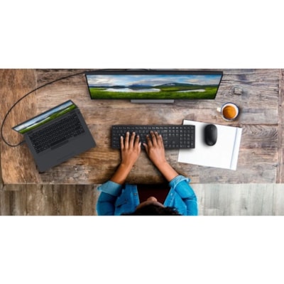 Dell Pro Wireless Keyboard And Mouse KM5221W - USB Wireless RF - French - Black - USB Wireless RF Mouse - Optical - 4000 dpi - Scroll Wheel - Black - Symmetrical - AA, AAA - Compatible with Desktop Computer for Windows, Mac OS, Linux, ChromeOS, Android  WRLS 