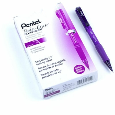 Pentel TwistErase Mechanical Pencil - 0.7 mm (0.03") Purple Lead - Refillable - 12 / Box  