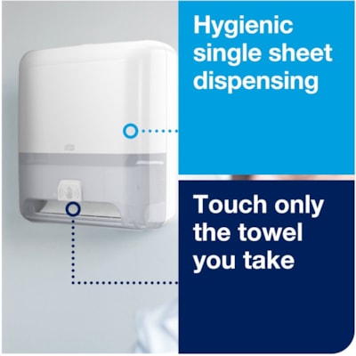 TORK Matic Hand Towel Roll Dispenser White H1 - Touchless Dispenser - 14.50" (368.30 mm) Height x 13" (330.20 mm) Width x 8" (203.20 mm) Depth - Plastic - White - Smart Sensor, Touch-free, Refill Indicator, Adjustable, Hygienic - 1  