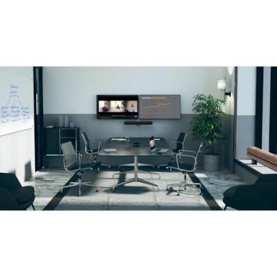 Jabra PanaCast 50 - Black - 3840 x 1080 Video (Content) - 4K UHD - 30 fps - 1 x Network (RJ-45) - Audio Line In - USB - Ethernet - Wireless LAN - Wall Mountable  