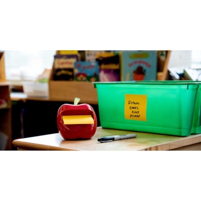 Post-it® Super Sticky Dispenser Notes - Playful Primaries Color Collection - 3" (76.20 mm) Flag/Note Width x 3" (76.20 mm) Flag/Note Length - Square - Candy Apple Red, Blue Paradise, Sunnyside, Lucky Green - Paper - Pop-up, Recyclable - 18 / Pack 90 SHEETS/PAD PLYFUL PRIMRIES 