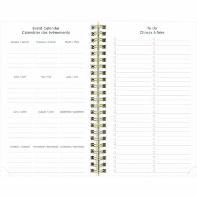 Blueline Essential Planner - Academic - Weekly, Monthly - 13 Month - July to July - Twin Wire - Multicolor, Gold - Foil - Translucent Cover - 8" (203.20 mm) Height x 5" (127 mm) Width - Bilingual, Monthly Planner, Ruled Planning Space, Reminder Section, Notes Area, Periodic Table, Multiplication Tab  
