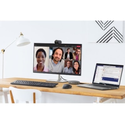 Dell WB5023 Webcam - 60 fps - USB 2.0 Type A - 2560 x 1440 Video - CMOS Sensor - Auto-focus - 78° Angle - 4x Digital Zoom - Microphone - Display Screen, Computer, Monitor  PERP 