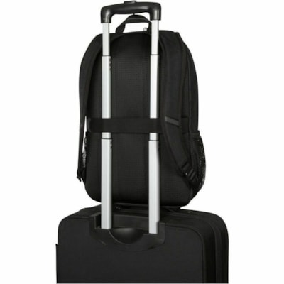 Targus Classic TBB943GL Carrying Case (Backpack) for 15" (381 mm) to 16" (406.40 mm) Notebook - Black  - Polyester Body - Handle, Shoulder Strap, Trolley Strap - 18.50" (469.90 mm) Height x 14.17" (359.92 mm) Width x 2.75" (69.85 mm) Depth - 5.28 gal (20000 mL) Volume Capacity SIC 