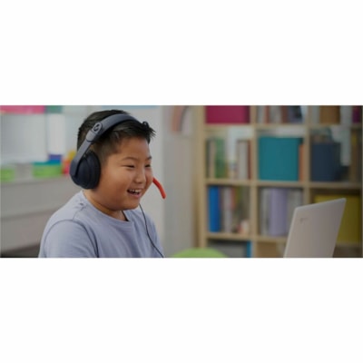 Logitech Zone Learn Headset - Stereo - USB Type A - Wired - Over-the-ear - Binaural - Circumaural - 4.3 ft Cable - Noise Canceling  ACCS 