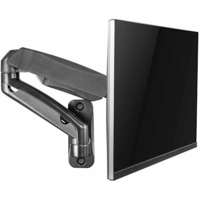 IntekView Mounting Arm for Display Screen, Monitor - Black - Landscape/Portrait - Height Adjustable - 1 Display(s) Supported - 17" to 32" Screen Support - 19.84 lb (9000 g) Load Capacity - 75 x 75, 100 x 100 - VESA Mount Compatible - Steel, Aluminum WALL MOUNT 