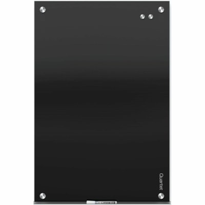 Quartet - Tableau effaçable à sec Infinity - largeur de 72 po (1828,80 mm) x hauteur de 48 po (1219,20 mm) - Surface Noir En verre trempé - Horizontale/Verticale - Magnétique - Sans monture, Résistants, Anti-taches, Ant-tache, Résistant aux rayures, Rés NOIR INFINITY QUARTET 
